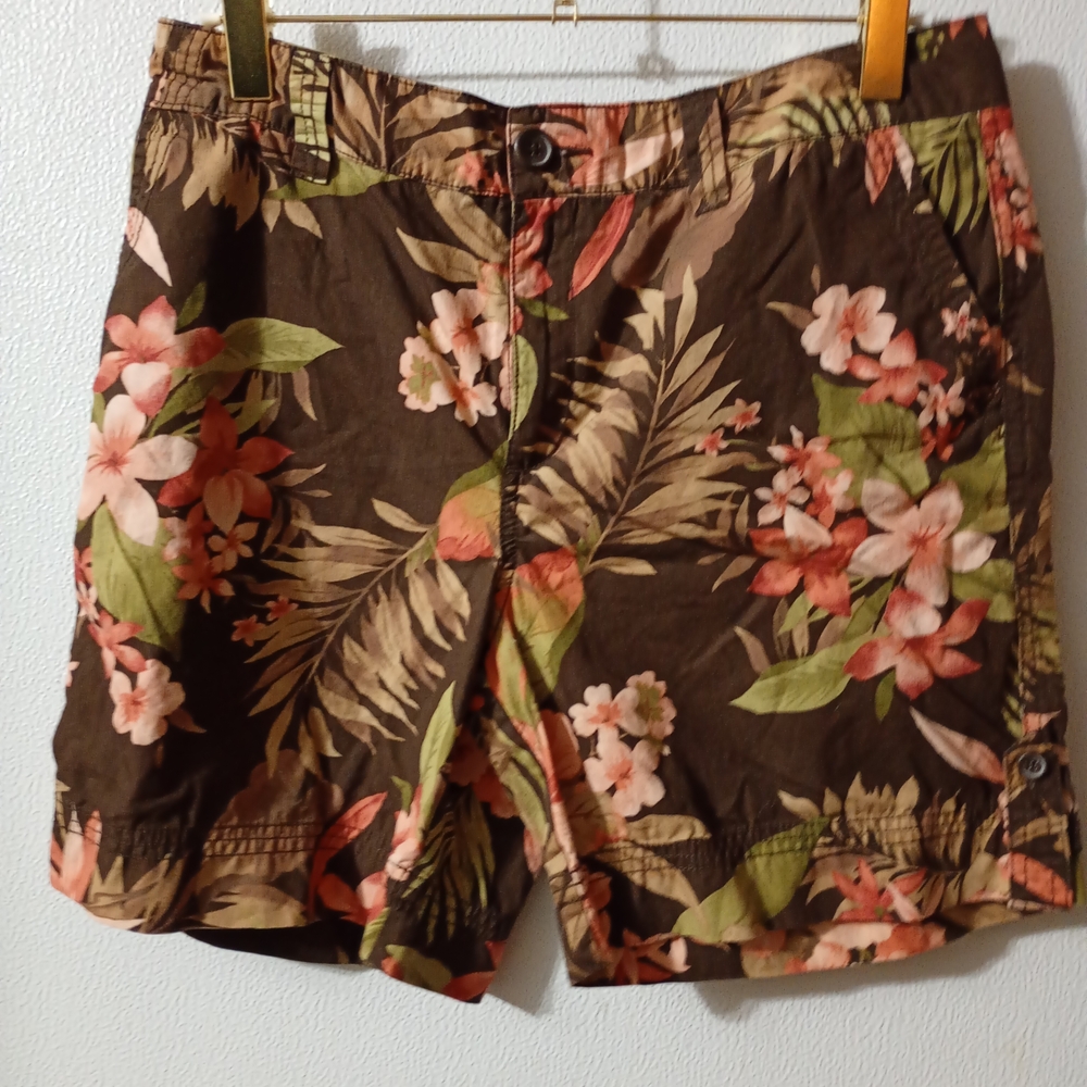 Caribbean Joe Brown Floral Men's Shorts